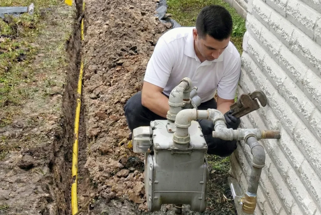Gas line repair service performed by a licensed Streamline Plumbing technician in Alabaster, AL